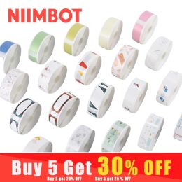 Cases Niimbot D11 D110 Label Maker Tape Sticker Replacement Transparent Colourful White Label Hine Print Paper Waterproof Tearproof
