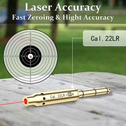 .22LR Laser Bore Sight End Barrel Red Dot Laser Boresighter Airsoft Hunting Optics Scope Zeroing Sight for Pistols Rifle