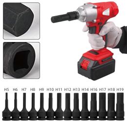 Electric Drill Socket Adapter Air Impact Wrench Hex Head Socket 12.5mm Adapter Screw Tap Socket Adapter