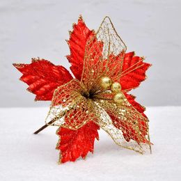 Decorative Flowers 22cm Diy Artificial Christmas Flower Simulation Tree Decoration Wedding Head