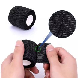 3/6/12/24/48 PCS Disposable Black Tattoo Grip Cover Wrap Bandage For Tattoo Grip Bandage Machine Tape Tube Accessories