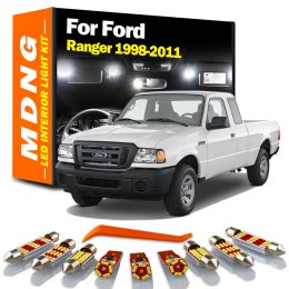 MDNG 10Pcs Canbus Car LED Interior Light Kit For Ford Ranger 1998-2007 2008 2009 2010 2011 Map Dome Trunk Licence Plate Lamp