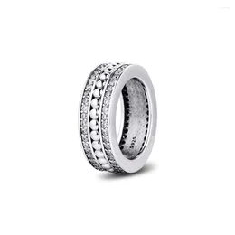 Cluster Rings CKK Forever Heart Ring For Women Men Anillos Mujer 925 Original Sterling Silver Jewellery Wedding Aneis Hombre DIY