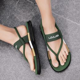 Sandals 2024 Summer Men Casual Flat Slides Outdoor Beach Shoes Fashion House Slippers Soft Non-slip Cloud