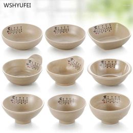Bowls 4.5-5 Inch Japanese And Wind Rice Bowl Ceramic Unglazed Anti-scalding European Simple Household Soup High-legged