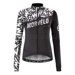 MORVELO 2021 Women Cycling Jerseys long sleeve Shirt Bicycle Quick-dry MTB Racing Bike Clothing Breathable Tops