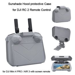 Drones 2 in 1 Screen Protector Shell for DJI Air 3/Mini 4 Pro RC2 Remote Controller Sun Hood Sunshade Cover for RC 2 Drone Accessories