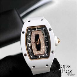 Watches Designer Watches Mechanical Wrist watch Swiss Movement Swiss Famous Wristwatches Mechanical Automatic Rm White Ceramic Black Automat