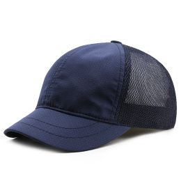 Men's Short Brim Fast Dry Baseball Cap Casual Plain Small Brim Mesh Breathable Snapback Caps for Women Bone Gorras Dad Hat