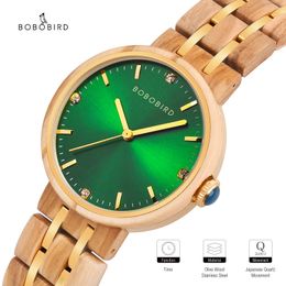 BOBO BIRD Women Watches Luxury Woman Date Quartz Watch Luxury Versatile Ladies Wooden Timepieces Custom Logo Drop Shipping