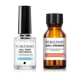 15ml Tırnak Primer Tırnak Hazırlığı Dehidrat UV Jel Lehçe Lake Sterlizasyon Sıvısı İçin Uzun Kalıcı Hava Kuru