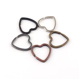 Rainbow Heart Split Key Supplies Jewellery Charm Jump Ring Purse Pendant Metal Connectors DIY Leather Craft Clasps