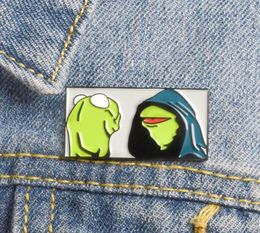 Kermit the Frog Enamel pins Muppet Show frog brooch Bag Clothes Lapel Pin Button Badge Cartoon Jewellery Gift for friends kids5664610