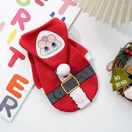 Dog Apparel Pet Stereoscopic Christmas Clothes Set Santa ClausPolyester Claus Cat Outfits Red Hat Accessory