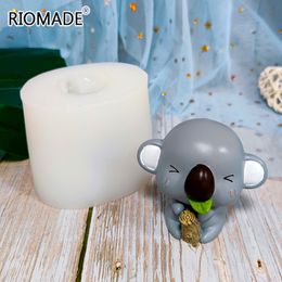 Cute Koala Silicone Mould Fondant Cake Decorating Tools Chocolate Sugar Mousse Baking Mould For Candle Resin Gypsum Making Moulds