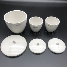 5ml-300ml Ceramic Crucible Laboratory Equipment Porcelain Crucible with Cover Lid