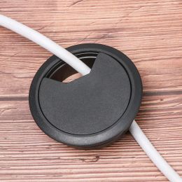 Practical 60/80mm Desk Table Plastic Cable Hole Cover PC Computer Desk Round Wire Tidy Grommet Hardware