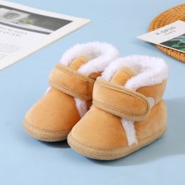 Newborn Toddler Warm Boots Winter First Walkers Baby Girls Boys Shoes Soft Sole Fur Snow Booties Kids Snow Boots for 0-18M Bebe