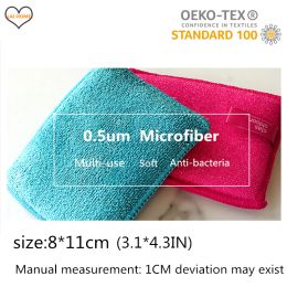 5PCS Heavy Duty Scrub Sponge Kitchen Durable Scouring Sponge Pad Non-Scratch Microfiber Reuseable Sponges for Cleaning Dishes