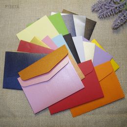 100pcs- 10*7cm 120gsm small Colourful Pearl Paper Envelope Membership Card Decorate Envelope Invitation