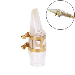 Professional ABS Plastic Mouthpiece For Alto Saxophone Transparent Lightweight Alto Sax 90mm + Clip Reed