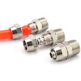 Pneumatic Fittings Air Fitting pc 4-M5 4 6 8 10 12 14 16mm Thread 1/8 3/8 1/2" 1/4"BSP Quick Connector For hose Tube Connectors