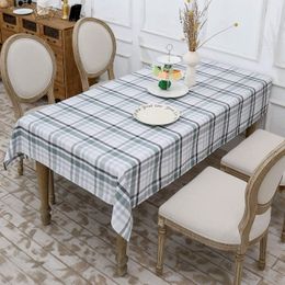 Home Picnic Tablecloth Waterproof Outdoor Fabric Tablecloths Rectangle Plaid Table Cloths Kitchen Dining Table Cover Mantel Mesa