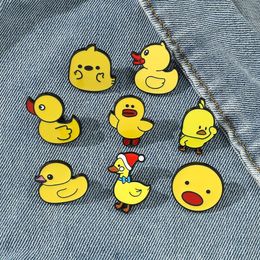 yellow duck brooch Cute Anime Movies Games Hard Enamel Pins Collect Metal Cartoon Brooch Backpack Hat Bag Collar Lapel Badges
