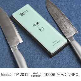 TAIDEA-Premium White Corundum Kitchen Knife and Scissors Sharpening Stone, Whetstone, 4 in 1, Single Side