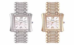 Luxury womens watches Designer 2022 Allmatch Fashion Ladies Watch Diamond Rectangular Quartz Waterproof women Watch Strip Nail Ti9160248