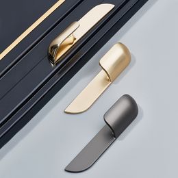Light Luxury Wardrobe Door Handle Modern Cabinet Handle Golden Drawer Copper Wire Drawing Door Handle New Chinese Style