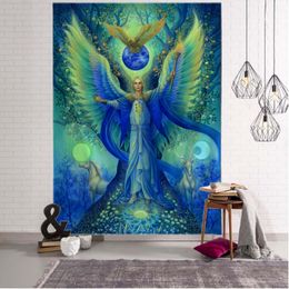 Psychedelic Character Art Tapestry Colourful Abstract Fantasy Anime Wall Hanging Boho Hippie Witchcraft Dorm Home Wall Decor