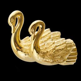 Swan Gold Bathroom Hardware Set Kit Accessories Wall Shelf Towel Bar Rack Rail Robe Hanger Toilet Brush Paper Holder MB-0969A