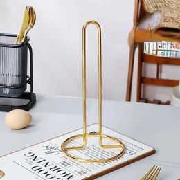 Toilet Paper Holders Northern European Ins Gold Wrought Iron Tissue Holder Napkin Stand Desktop Storage Rack Dining Table Kitchen Roll 240410