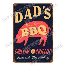 BBQ Kitchen Shabby Chi Vintage Metal Sign Plaque Wall Decor For Family Coffee Bar Club Retro Tin Posters Gift 20x30cm A-2300