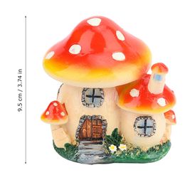 Miniature Plant Pots Fairy Dollhouse Resin Mushroom House Garden Ornament