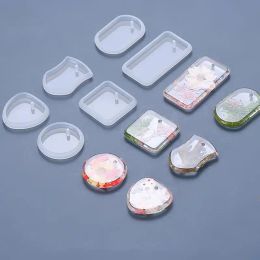 DIY Crystal Pendant Silicone Mould Love Round Keychain Pendant Epoxy Resin Mould Jewellery Making Tools Handmade Crafts Decoration