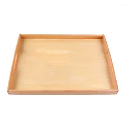 Plates Montessori Teaching Aid Tray Wooden Container Toy Crafts Organiser Storage Child Pallet Breakfast