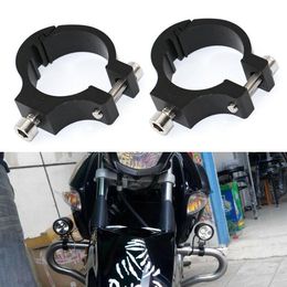 2pcs Universal Motorcycle Headlight Bracket Tube Fork Spotlight Holder Clamp Mounting Handlebar Clamp Kit For For Honda