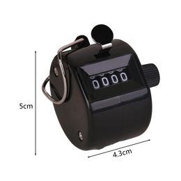 Hand Counter Clicker 4 Digit Number Counters Plastic Hand Finger Display Manual Counting Tally Clicker Timer Soccer Golf Counter