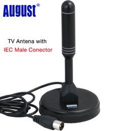 August DTA240 1080P HD Digital TV Antenna UFV VFH Portable Indoor/Outdoor HDTV Antennas for DVB-T DVB-T2 ISDB ATSC USB TV Tuner