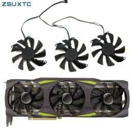 Pads T129215SU Graphics Cooler Fan For ASL Manli RTX3080 3090 90HX Gallardo RTX3090 RTX3070 Ti 3080 Video Replace