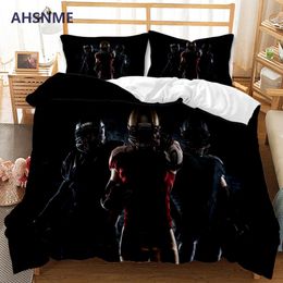 AHSNME Games American football Bedding Set Print Quilt Cover for King Queen Size Market can be customized pattern bedding