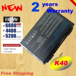 Batteries HSW K40IN battery for Asus a32f82 k40af k40id k40ab K40 K60 X8AC K50 laptop battery 6cell fast shipping