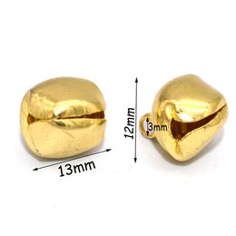 13mm Gold Jingle Bell Charms Christmas Bell Cross Bells holiday Bell Ornaments Pendant Bells for Collar Christmas Home