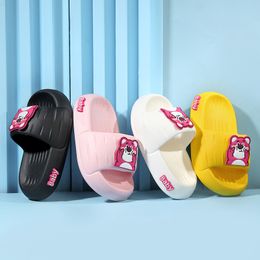 Kids Shoes Sandals slippers Black fashion With Box Yellow material Summer White Pink Fashion Flat shoes Wholesale