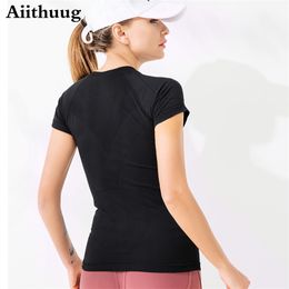 Aiithuug Women Moisture Wicking Shirt Dry Fit Yoga Shirts Short Sleeve Running Shirts Mesh Top Breathable Tank Tops Activewear