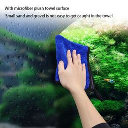 1pcs Aquarium Fish Tank Cleaning Cloth Towel Super Fiber Cleaning Tool Towel Strong Absorbent Scrubbing Glass Towel Aquarium