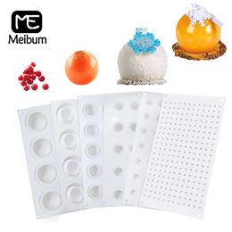 Meibum 5 Types Spherical-Shaped Dessert Mousse Moulds 3d Silicone Cake Mould Muffin Pan Baking Tools For Cakes Decorating Supplies