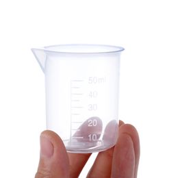 Transparent Plastic Graduated Beaker Laboratory Beaker Pour Spout Liquid Beaker Measurement Scale Cup Lab Supplies 150/250/500ml